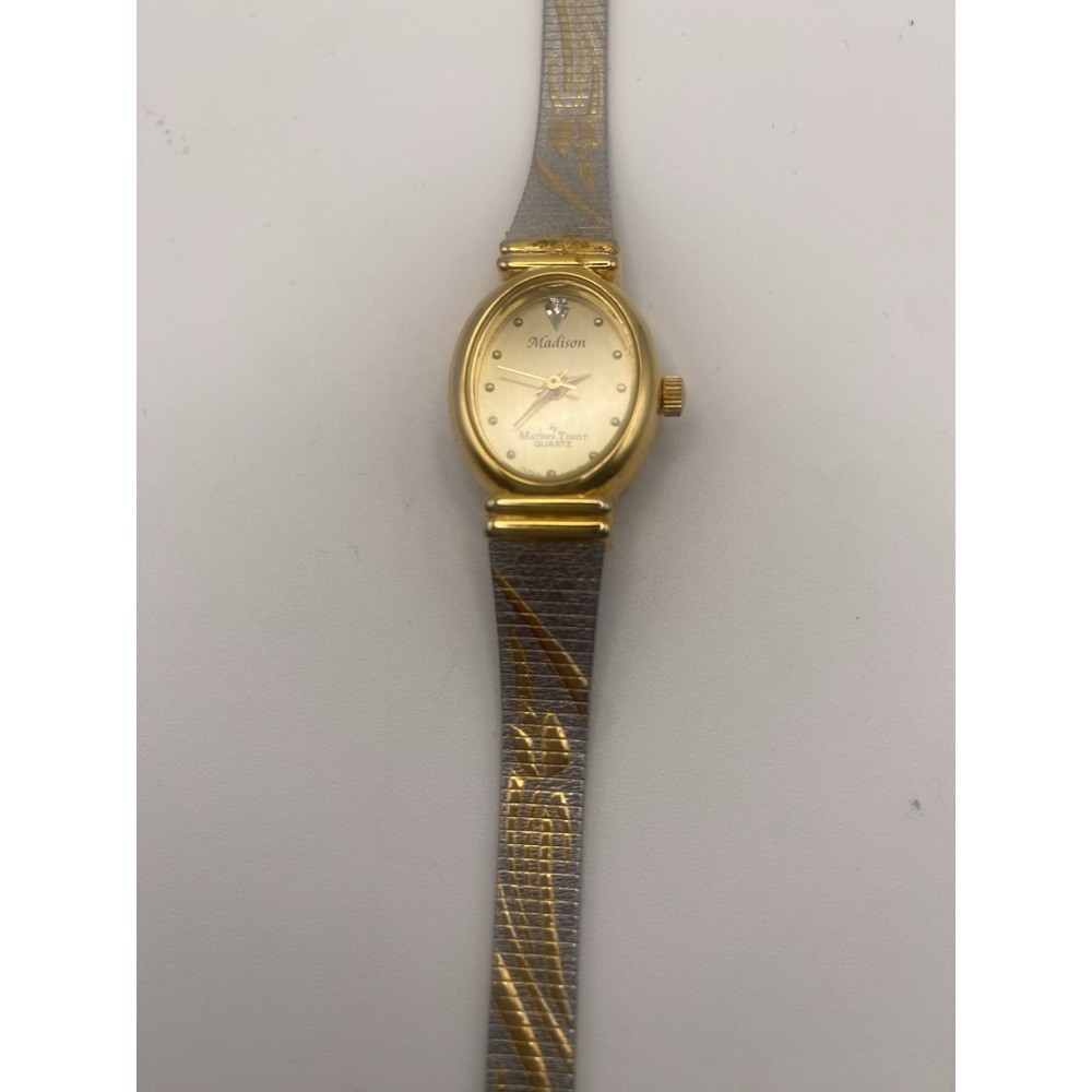 Madison Tissot Quartz Gold And Silver Tone watch women New Battery Working